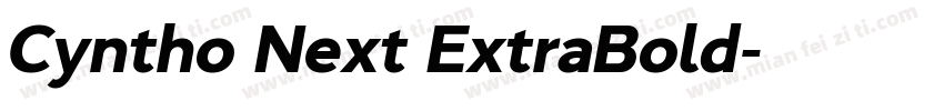 Cyntho Next ExtraBold字体转换